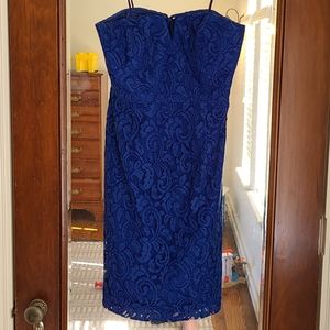 Blue J. Crew strapless dress, size 8
